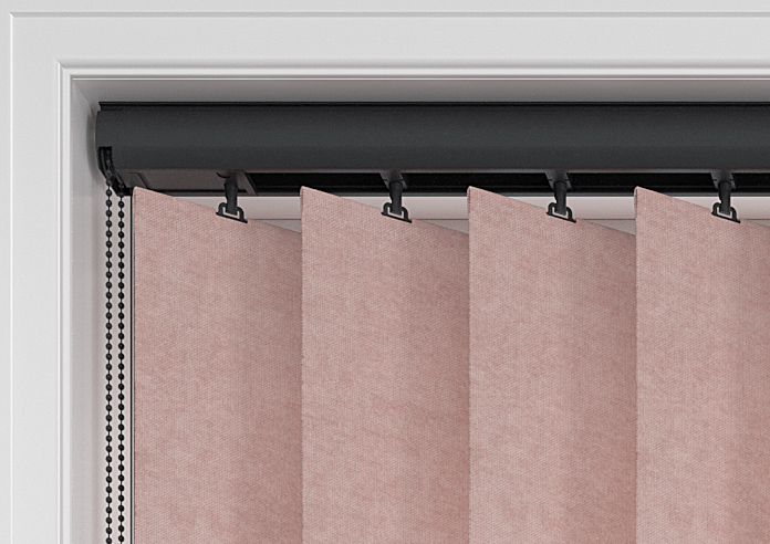 Flori Faux Suede (Blackout), Tickled Pink - Vertical Blind - Image 11